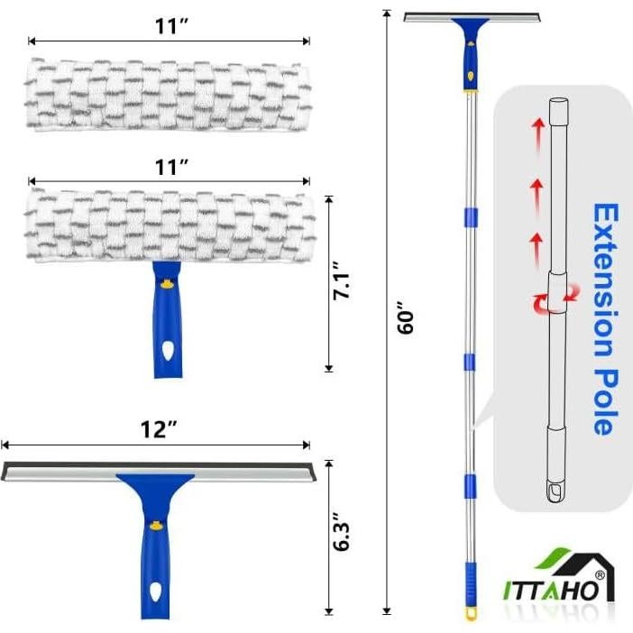 Limpiaparabrisas ITTAHO 30.48 cm con Mango Extensible de Acero