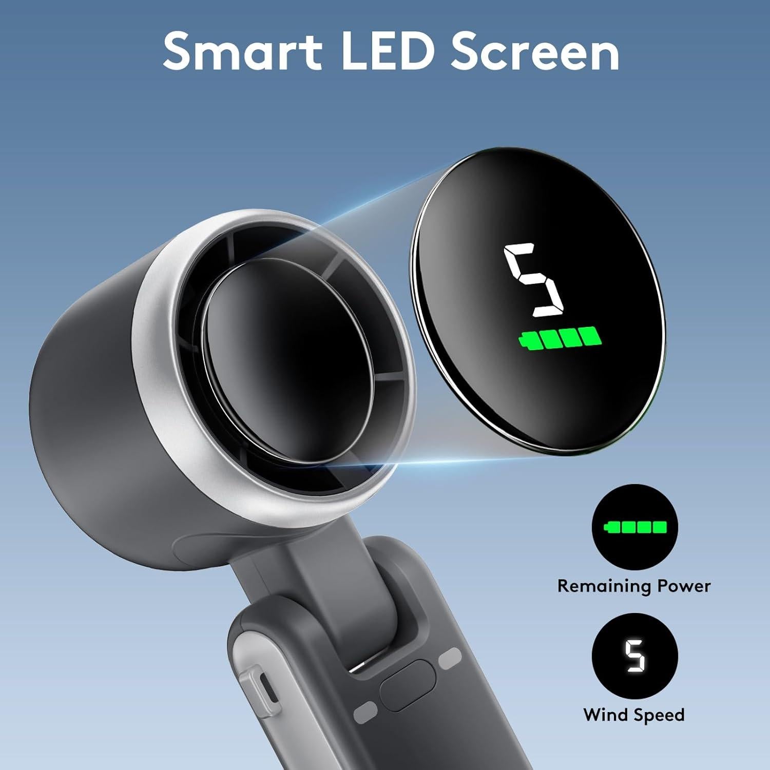 Ventilador Portátil Commem Plegable 5 Velocidades 50000RPM