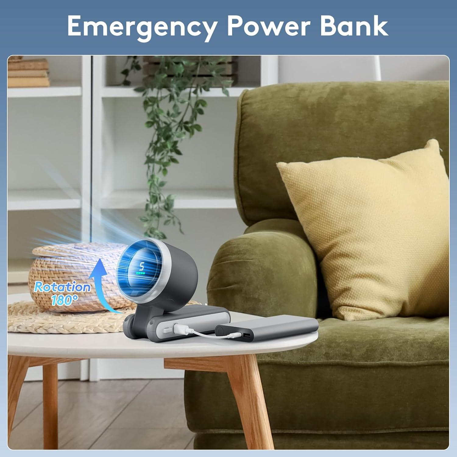 Ventilador Portátil Commem Plegable 5 Velocidades 50000RPM