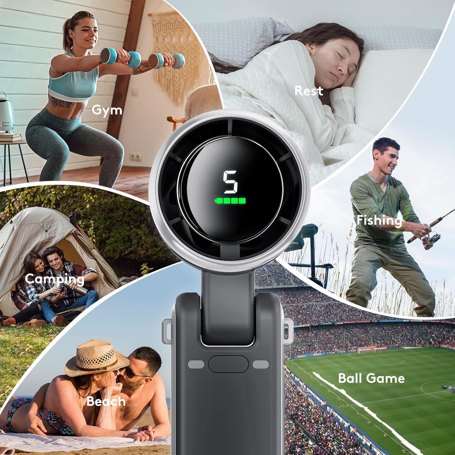 Ventilador Portátil Commem Plegable 5 Velocidades 50000RPM