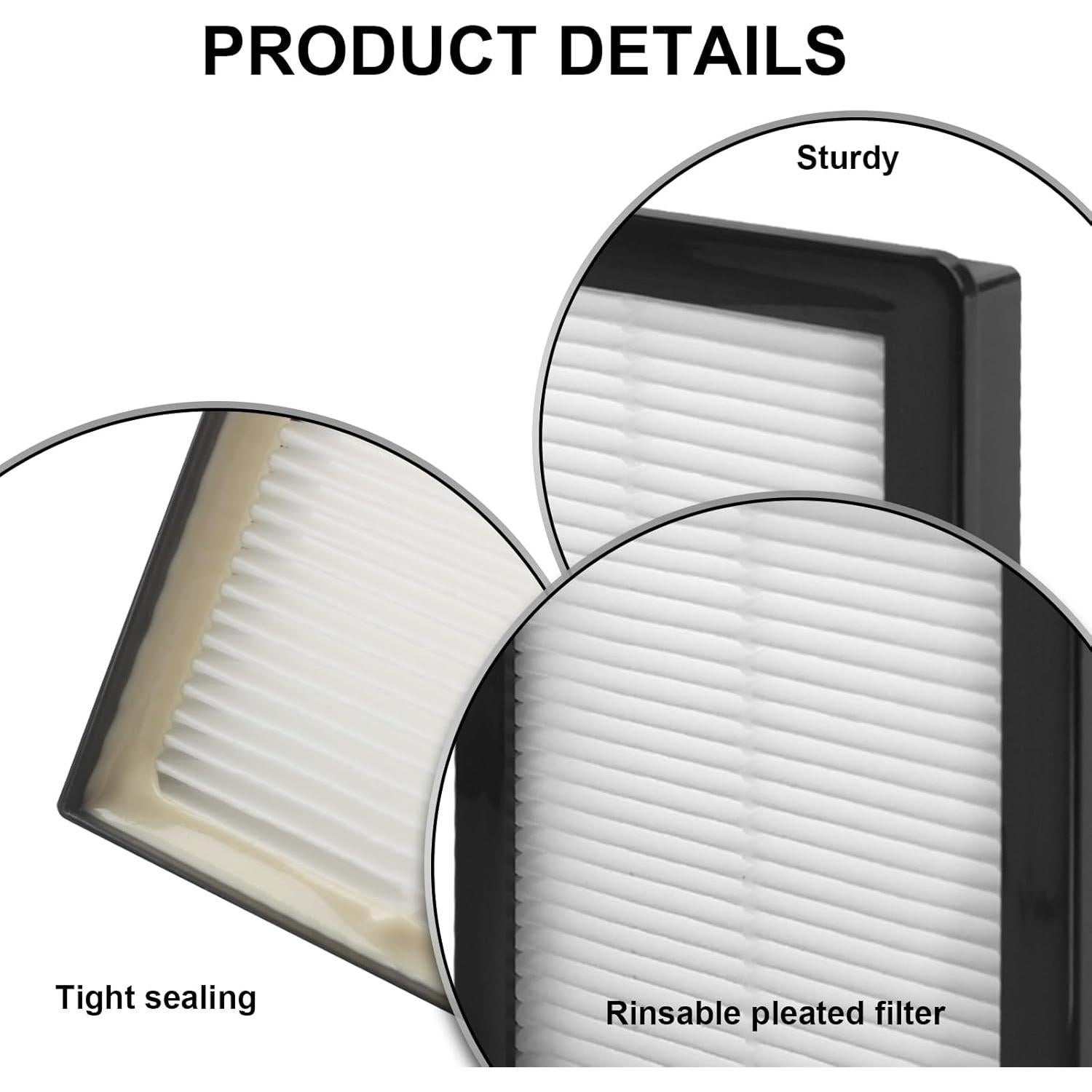 Filtro HEPA 107315 INTHVKIL para Aspiradoras ProTeam - 2 Piezas
