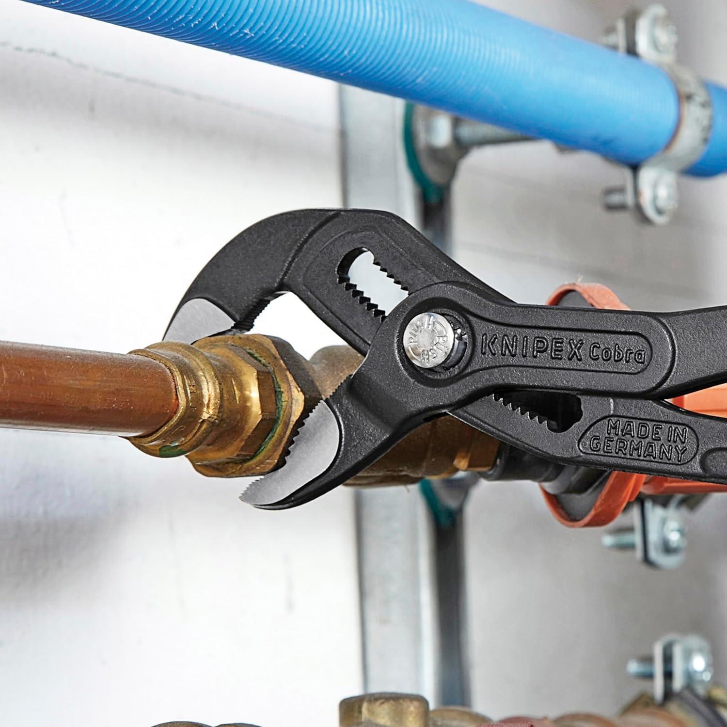 KNIPEX Pinzas Cobra 10" (25,4 cm) Auto-bloqueo Rojo