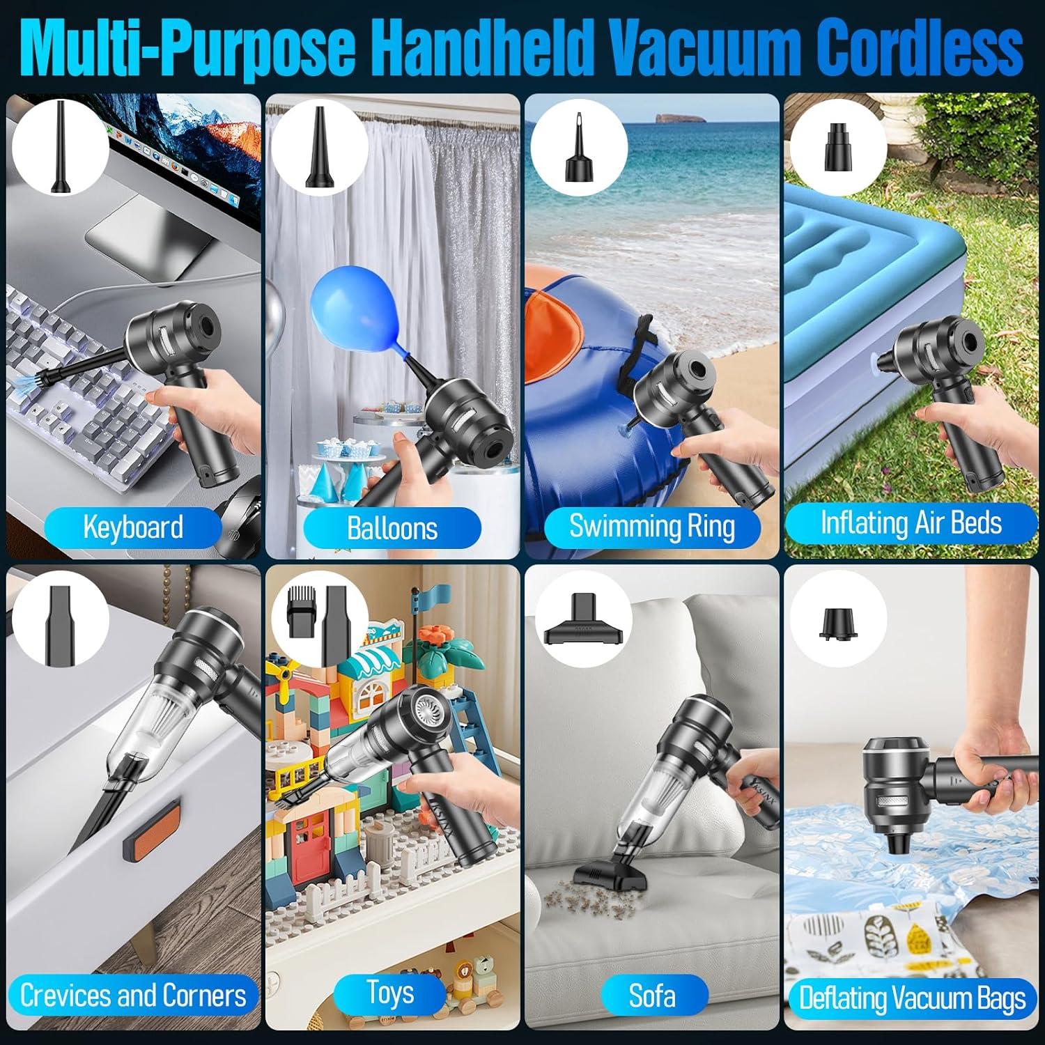 Aspiradora de Coche YKSINX HL-121 Inalámbrica 18000PA 4 en 1