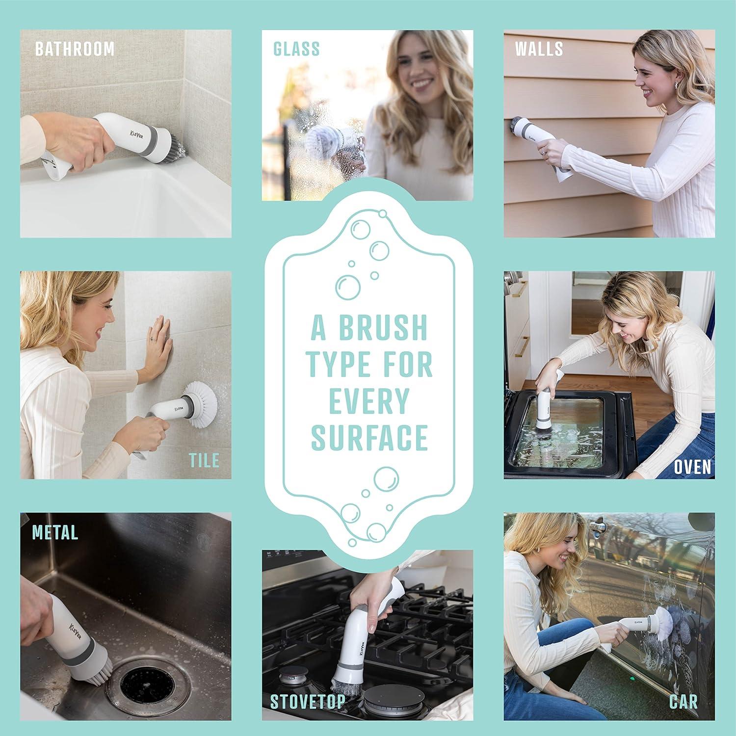 Limpiador Eléctrico Recargable Klever para Baño y Cocina