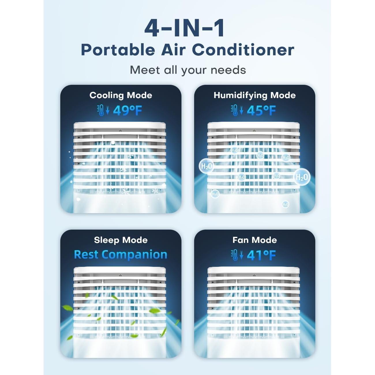Acondicionador de Aire Portátil CENSTECH DL3 4-en-1 2 Galones