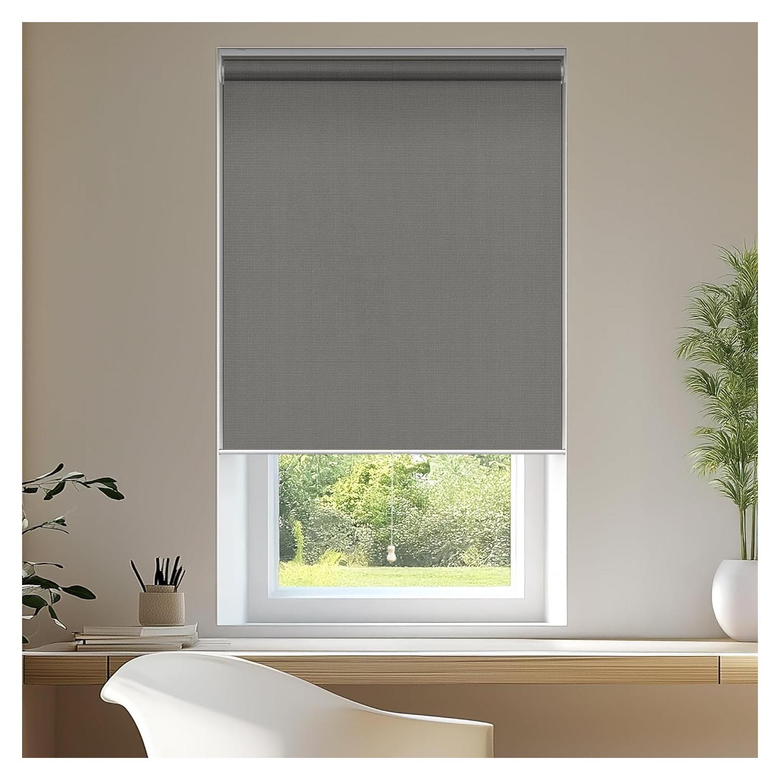 Persiana Enrollable Sin Cordones Chicology 29x72 Gris Urbano