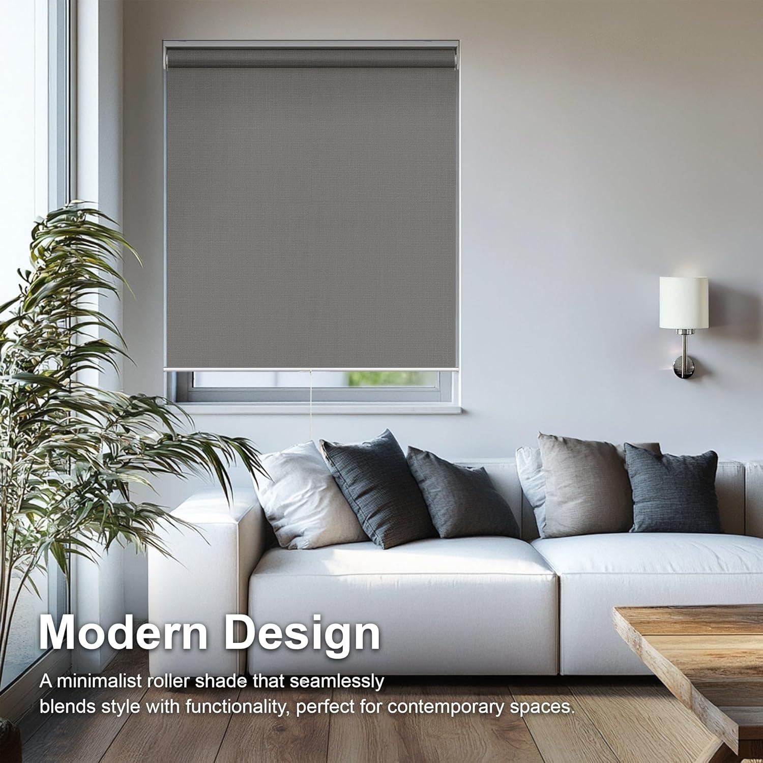 Persiana Enrollable Sin Cordones Chicology 29x72 Gris Urbano