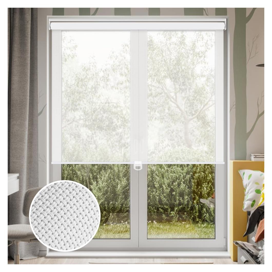 Cortinas Enrollables LUCKUP 107x183 cm Filtrantes Luz Blanca