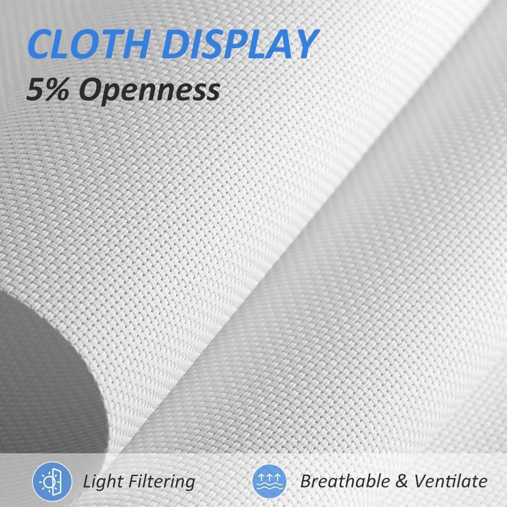 Cortinas Enrollables LUCKUP 107x183 cm Filtrantes Luz Blanca