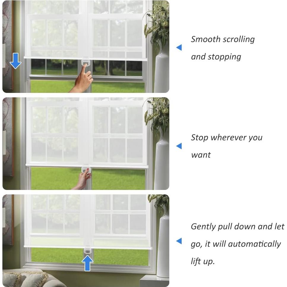 Cortinas Enrollables LUCKUP 107x183 cm Filtrantes Luz Blanca