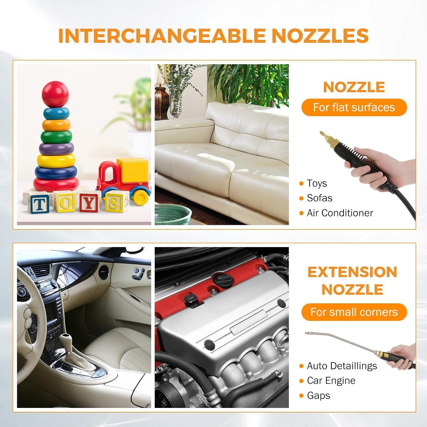 Limpiador a Vapor BEAMNOVA Portátil 1500W 1L Alta Presión