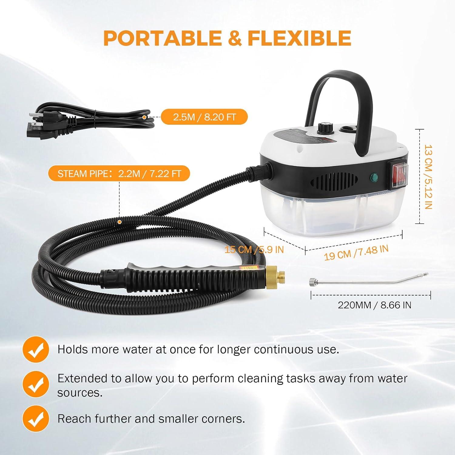 Limpiador a Vapor BEAMNOVA Portátil 1500W 1L Alta Presión