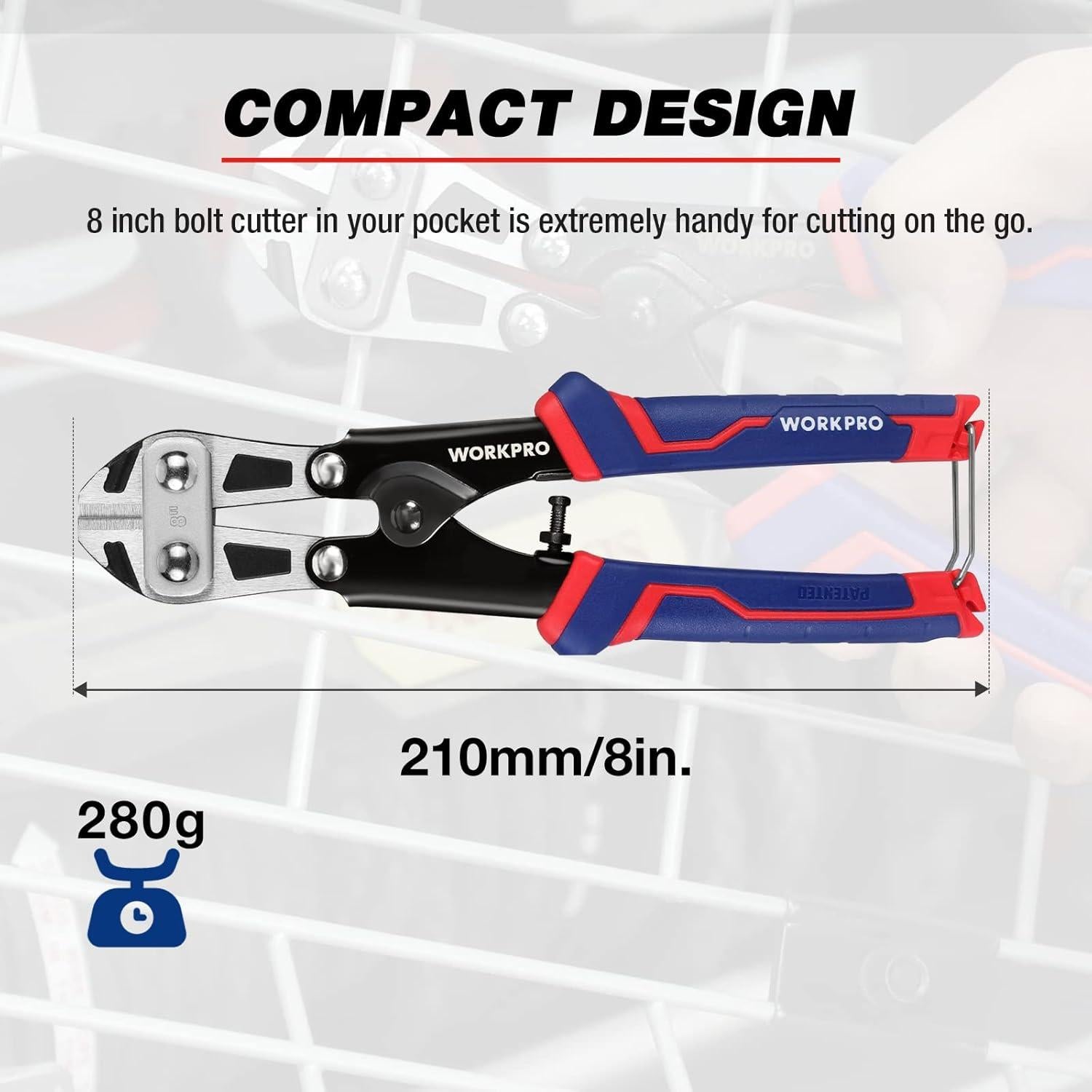 Cortador de Pernos WORKPRO 20.32 cm Mango Ergonómico