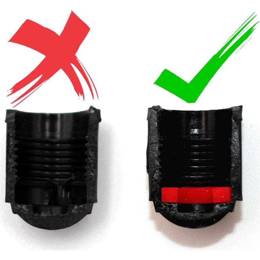 30 Tapas de Válvula Neumático SAMIKIVA Universal Negro