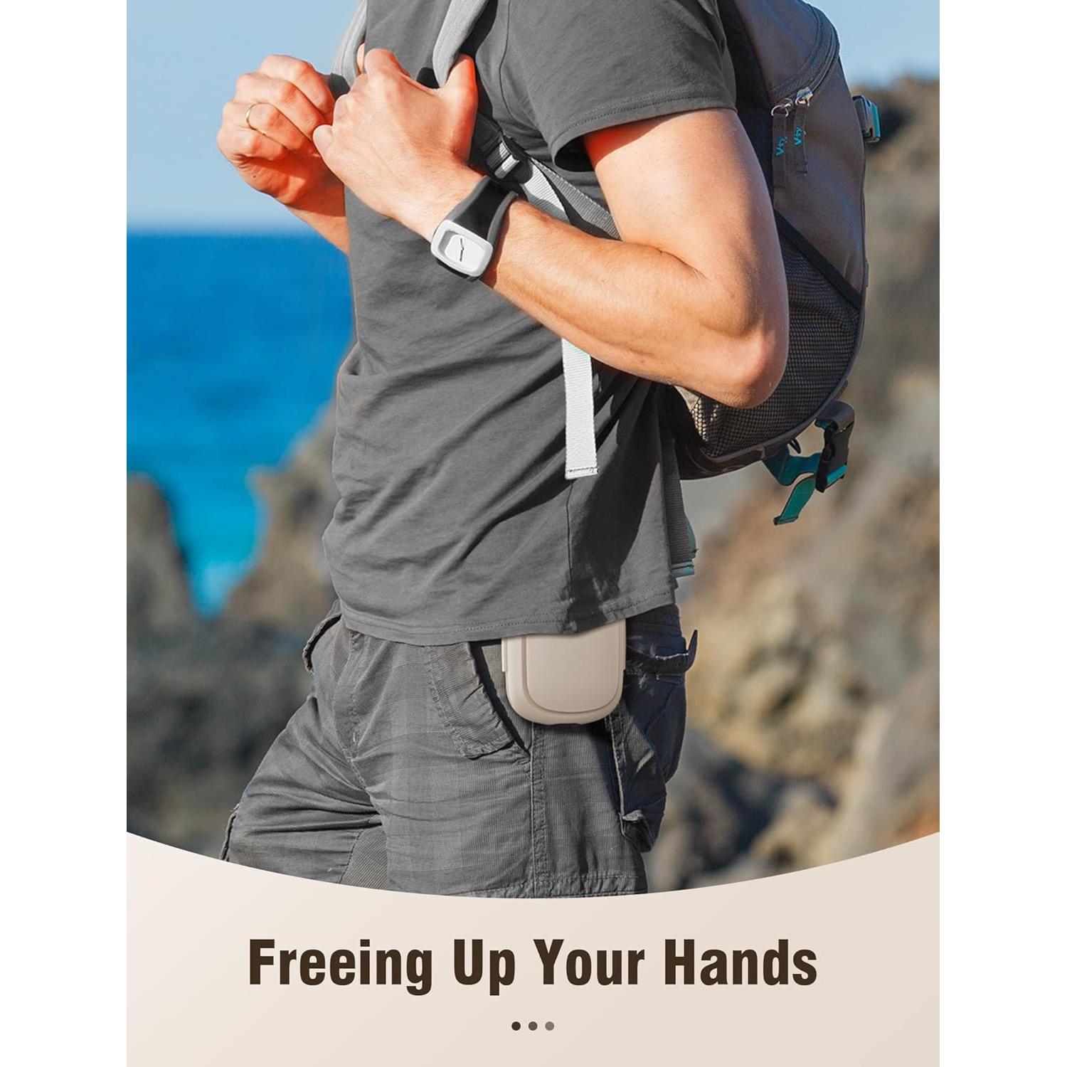 Ventilador Portátil Shinebella de Cintura 3 Velocidades Caqui