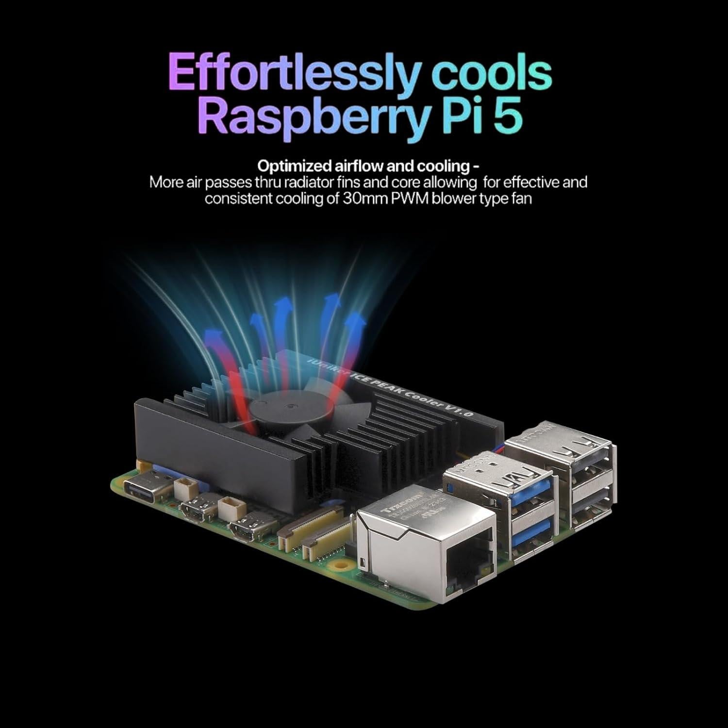 Enfriador Activo Ultra Silencioso iUniker para Raspberry Pi 5