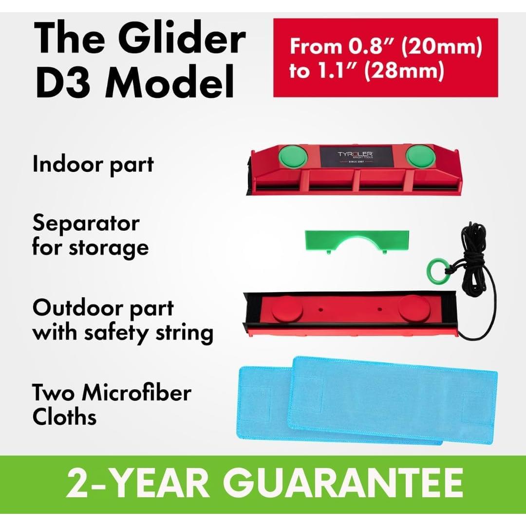 Limpiador de Ventanas Magnético Tyroler 0.8-1.1 cm Doble Cara