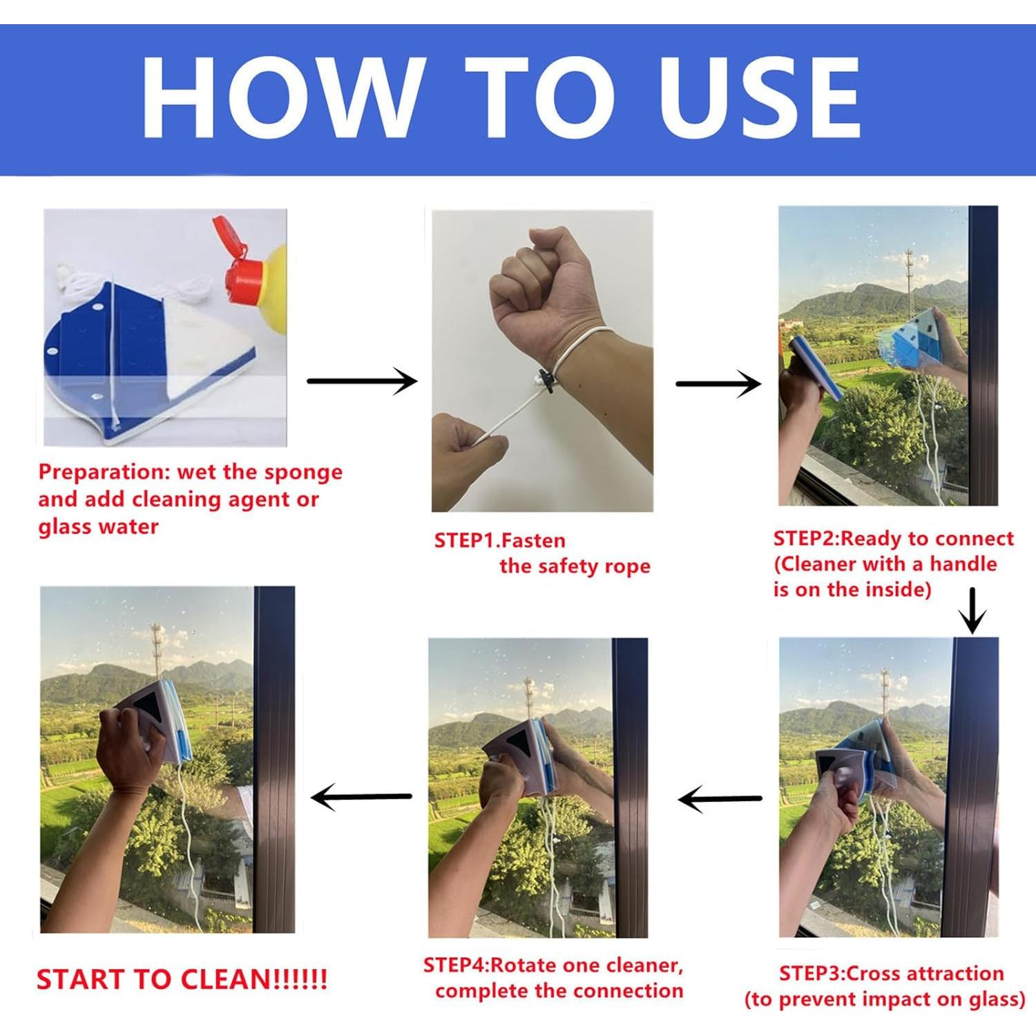 Limpiador de Ventanas Magnético Doble Cara HACHWAIZZ 0.6 kg