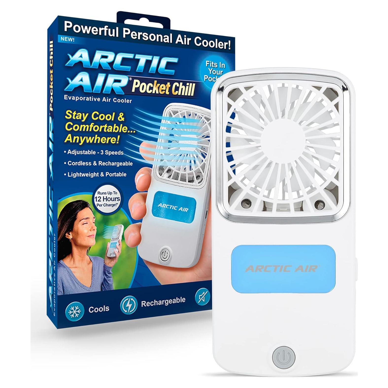 Ventilador Portátil Arctic Air Pocket Chill, 3 Velocidades, Recargable
