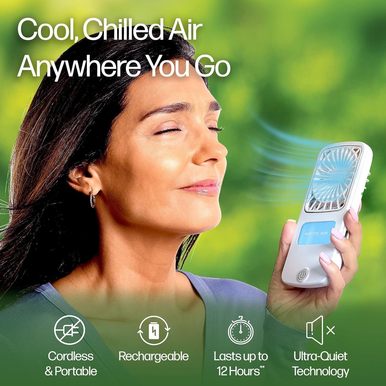 Ventilador Portátil Arctic Air Pocket Chill, 3 Velocidades, Recargable