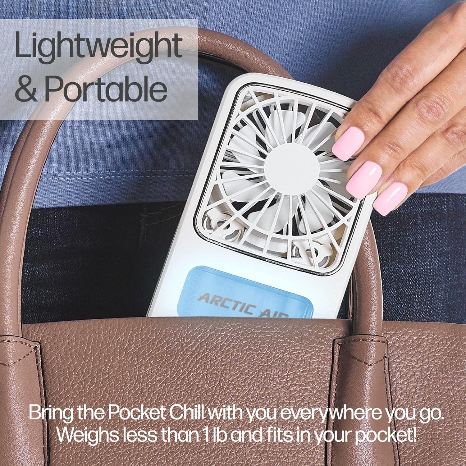 Ventilador Portátil Arctic Air Pocket Chill, 3 Velocidades, Recargable