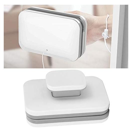 Window Cleaner, Adjustable Magnetic Double Side Window Glass Wiper Glider Washing Brush Equipment Home Use Cleaning Brush Wiper Tool for High Rise and Car Glazed Windows, 5.9x3.9in