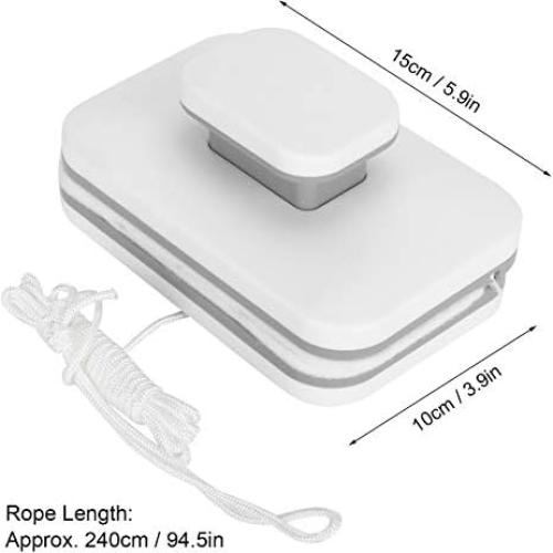 Window Cleaner, Adjustable Magnetic Double Side Window Glass Wiper Glider Washing Brush Equipment Home Use Cleaning Brush Wiper Tool for High Rise and Car Glazed Windows, 5.9x3.9in