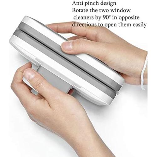 Window Cleaner, Adjustable Magnetic Double Side Window Glass Wiper Glider Washing Brush Equipment Home Use Cleaning Brush Wiper Tool for High Rise and Car Glazed Windows, 5.9x3.9in