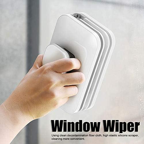 Window Cleaner, Adjustable Magnetic Double Side Window Glass Wiper Glider Washing Brush Equipment Home Use Cleaning Brush Wiper Tool for High Rise and Car Glazed Windows, 5.9x3.9in