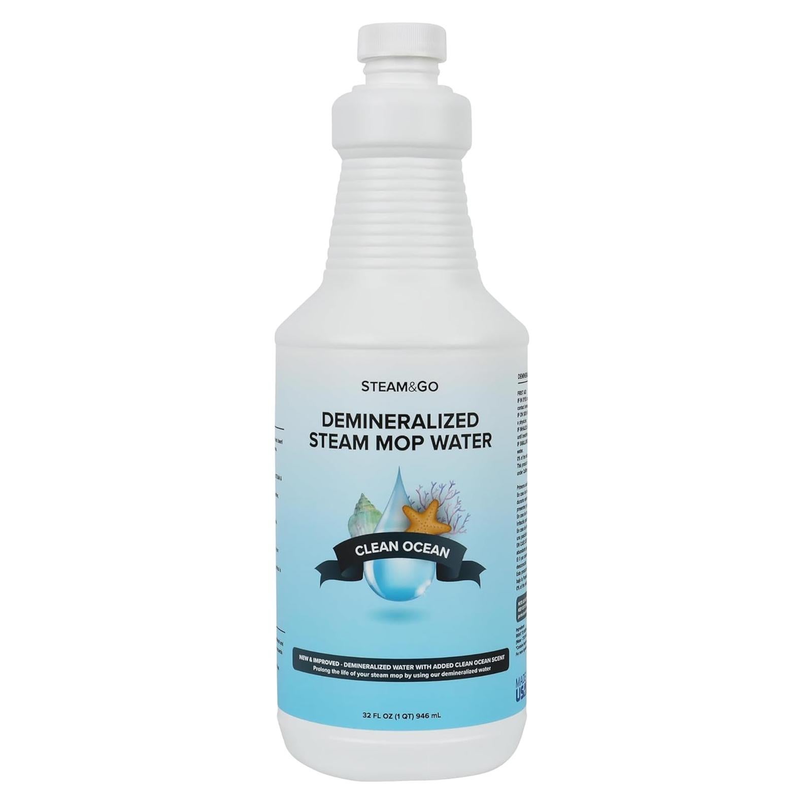 Agua Desmineralizada Steam & Go 946ml - Limpieza Eficaz Aroma Océano
