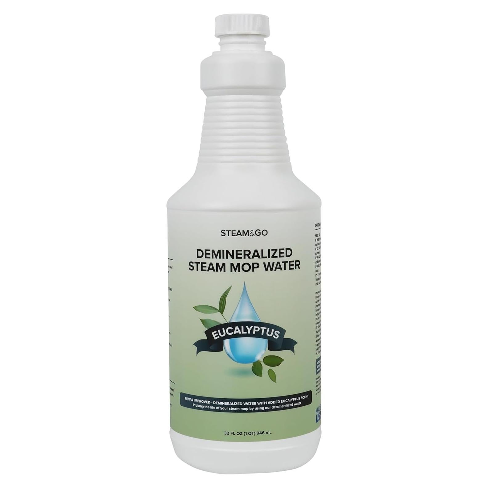 Agua Desmineralizada Steam & Go 32 oz Eucalipto - Limpiador Multisuperficie