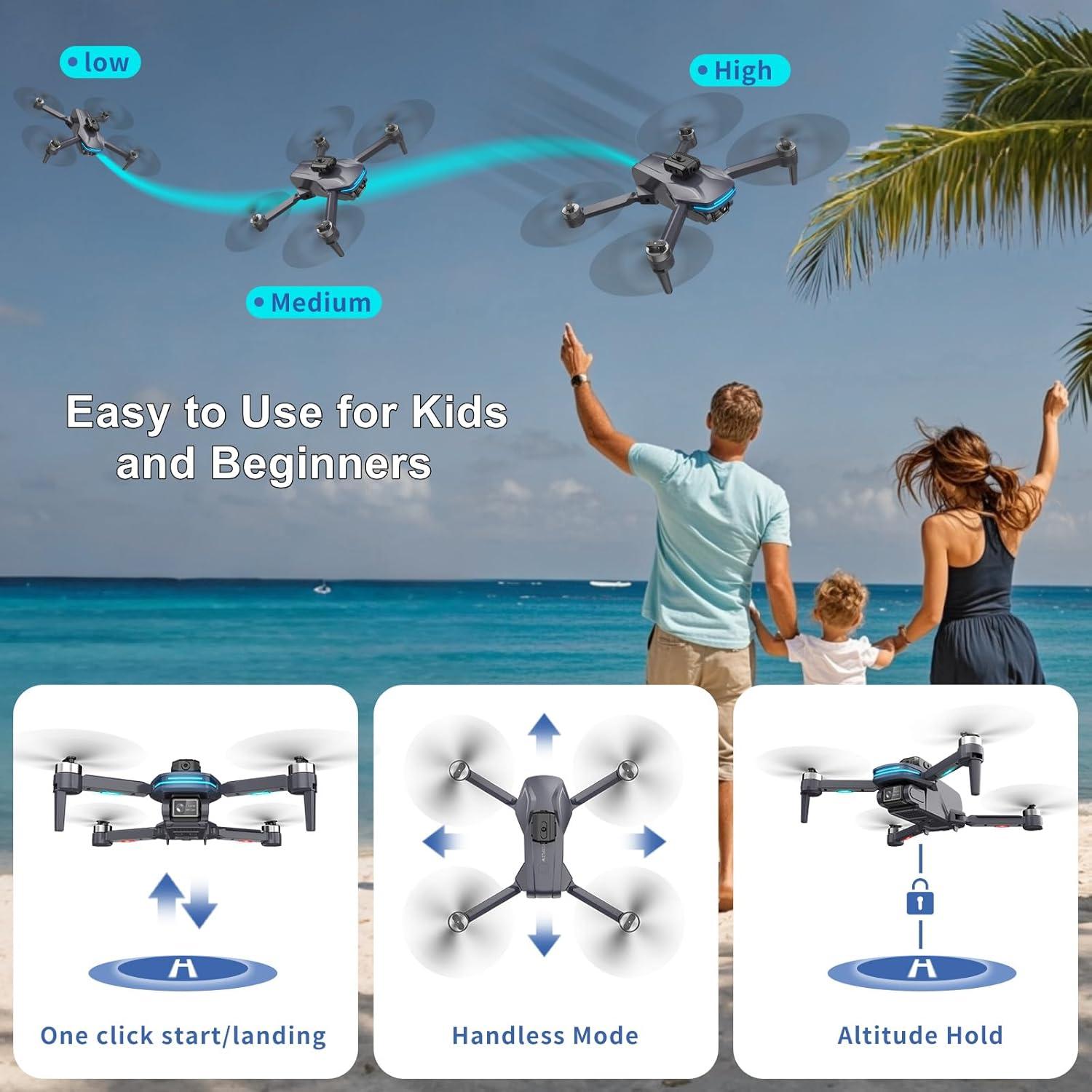 Drone FPV Oike S101S 1080P con Cámara y Estuche Plegable