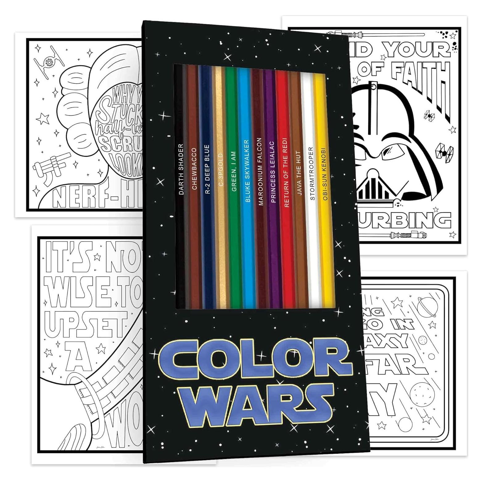 Conjunto de Lápices de Colores Star Wars PunLabs - 12 Piezas