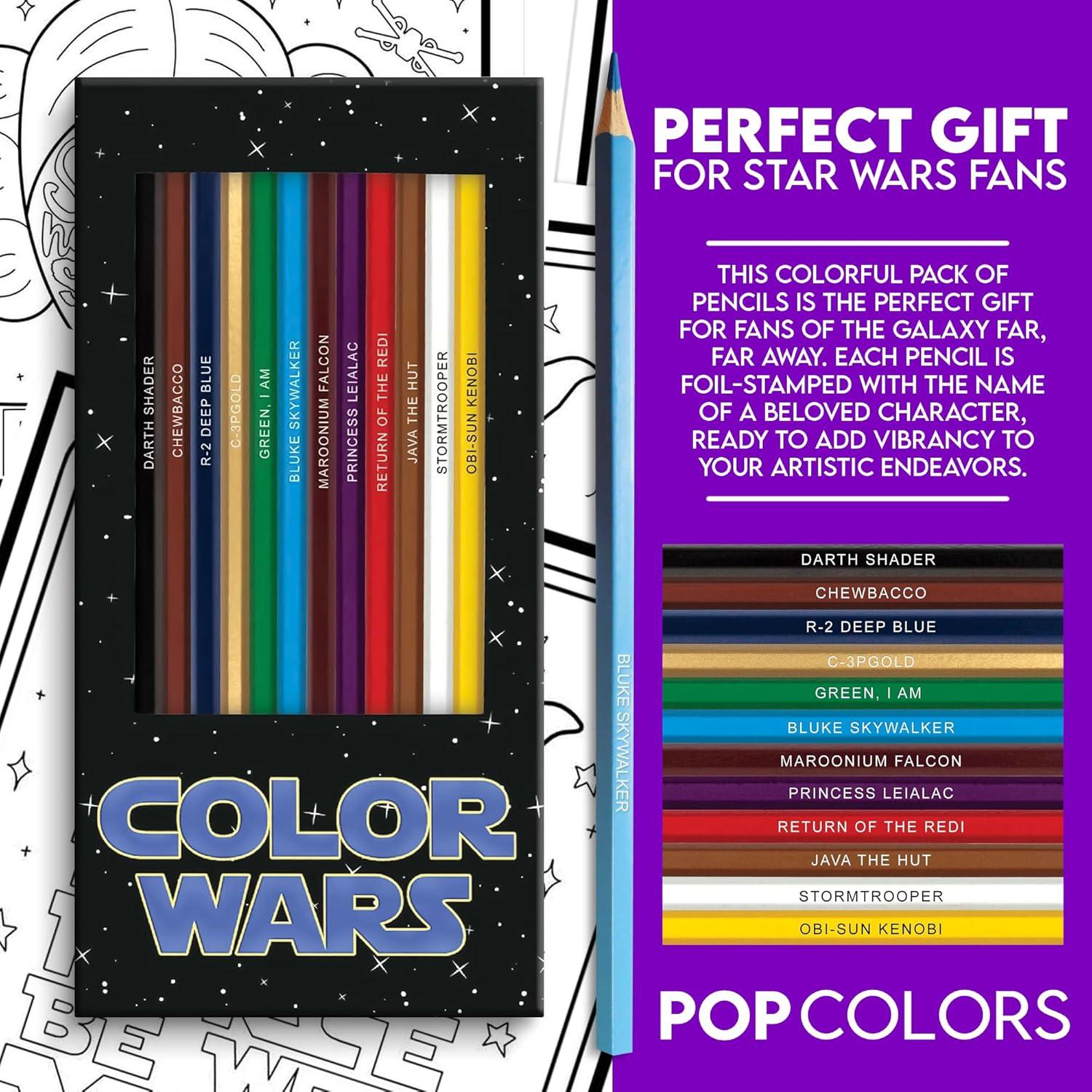 Conjunto de Lápices de Colores Star Wars PunLabs - 12 Piezas
