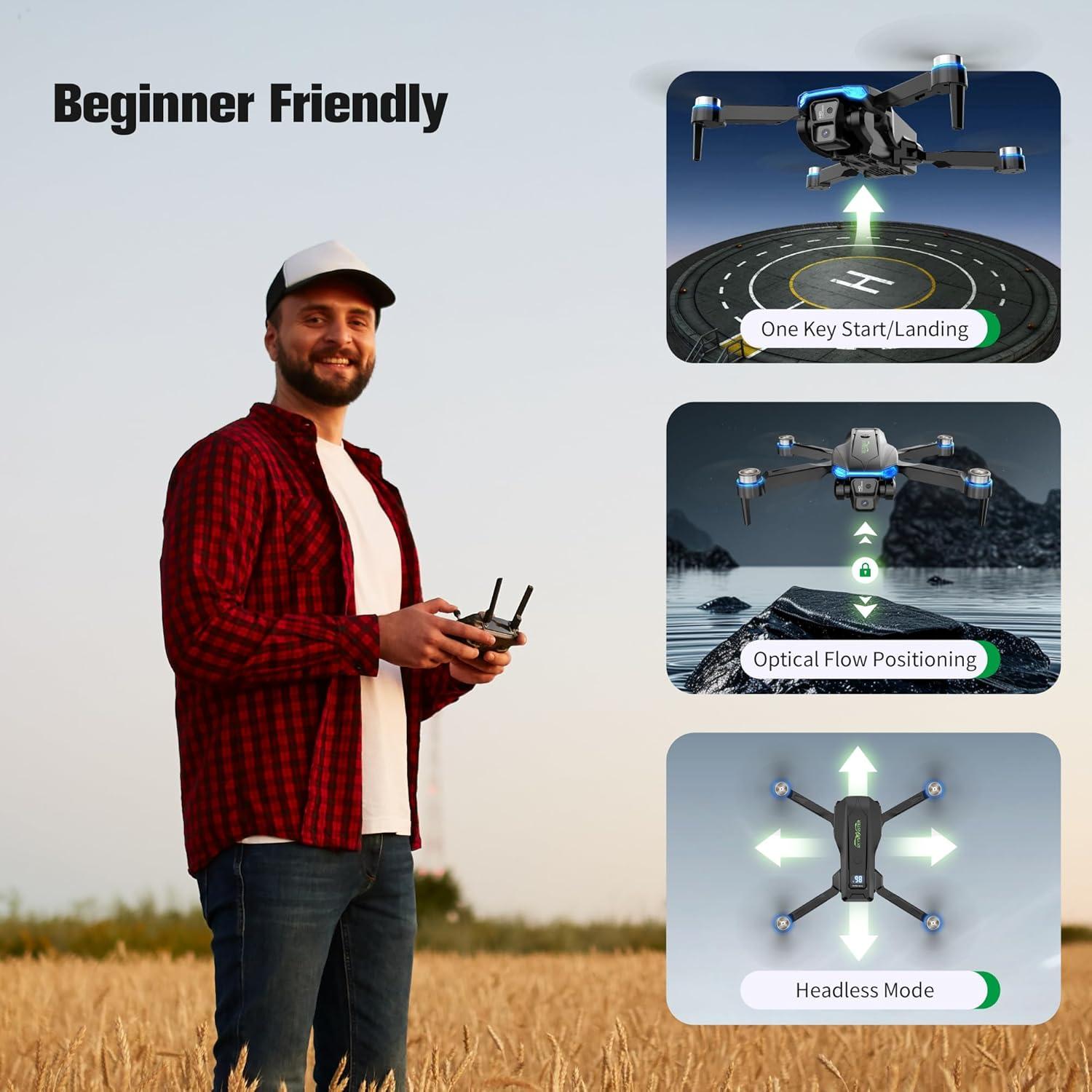 Dron Quadcopter Plegable SKYMONSTER Falcon 1 1080P HD