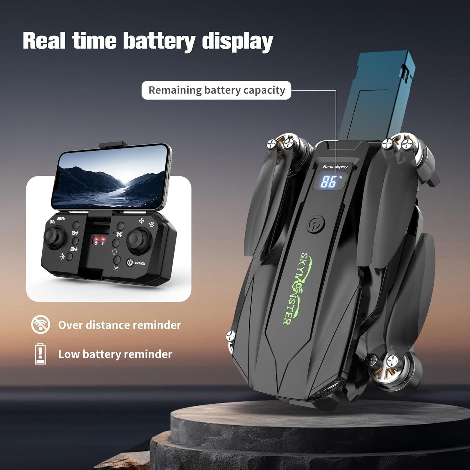 Dron Quadcopter Plegable SKYMONSTER Falcon 1 1080P HD