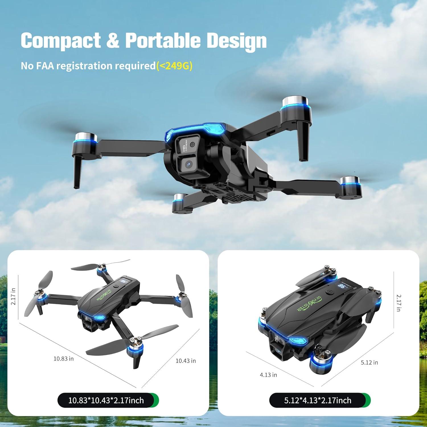 Dron Quadcopter Plegable SKYMONSTER Falcon 1 1080P HD
