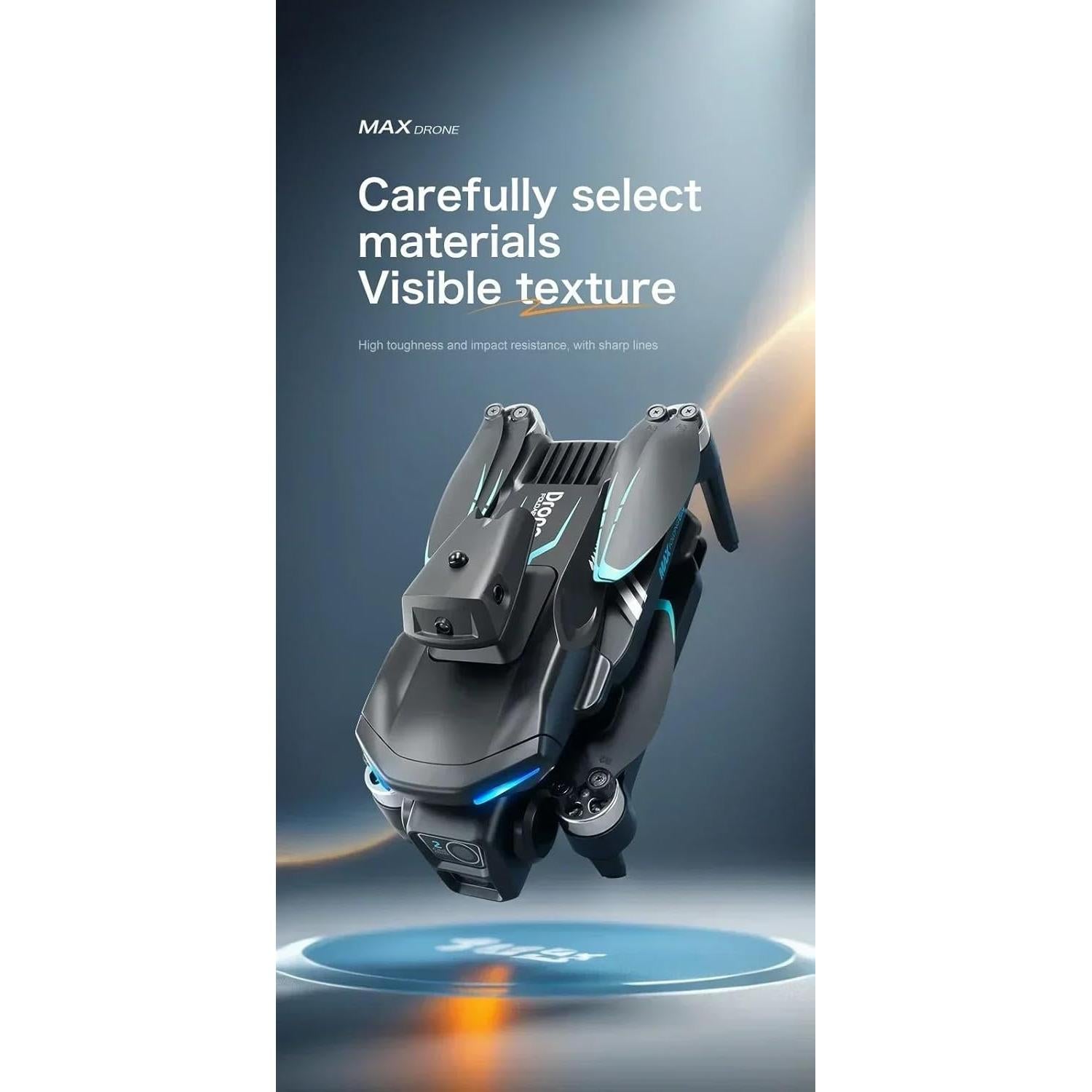 Dron Profesional Qualimate MAX K12 Negro 2K con 2 Baterías