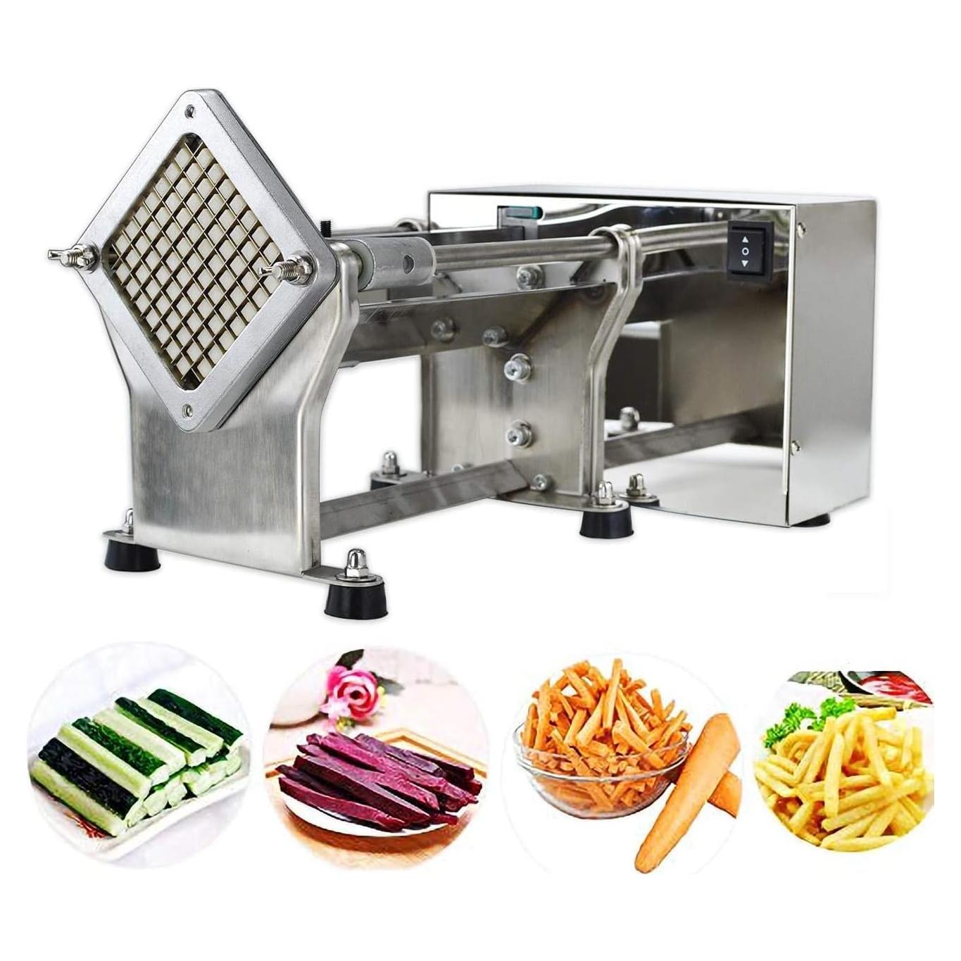 Cortadora de Papas Francesas Eléctrica BNDHKR 3 Cuchillas Acero Inoxidable