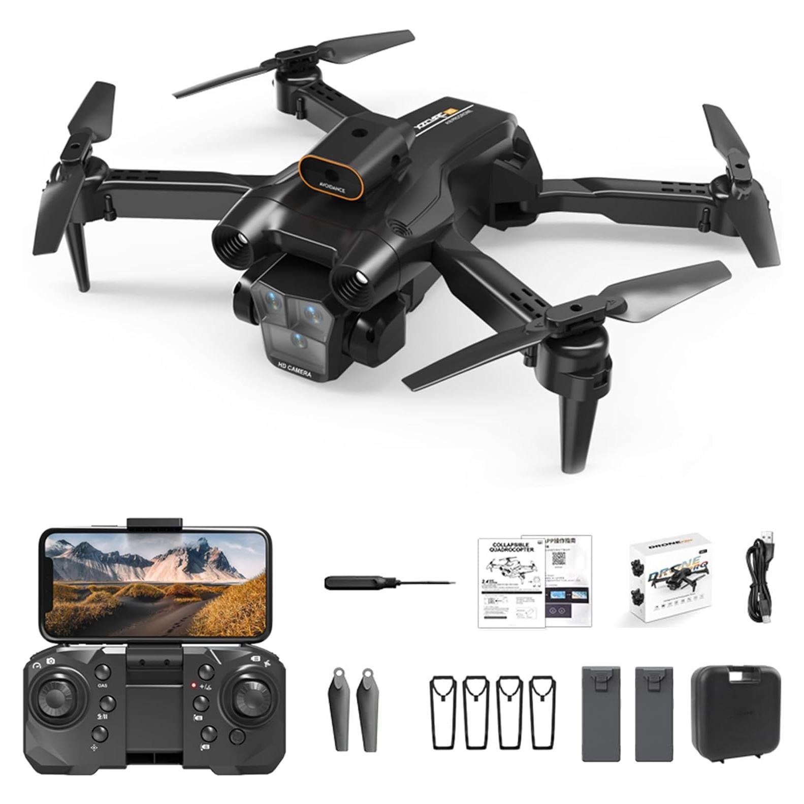 Dron Plegable TIMEONIA C12 con Cámara 1080p y Control App