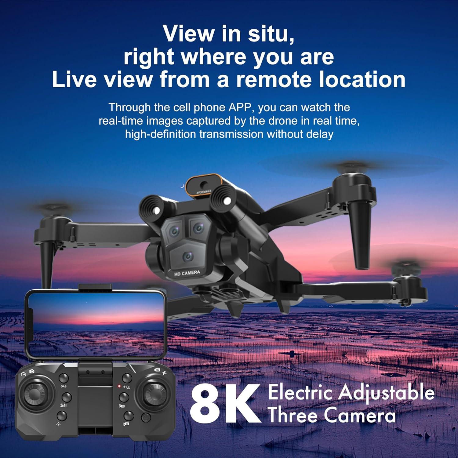 Dron Plegable TIMEONIA C12 con Cámara 1080p y Control App