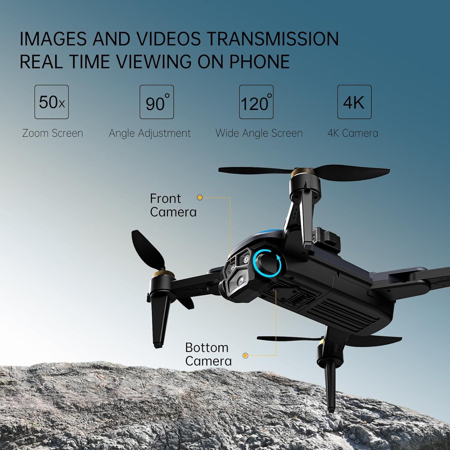 Dron GPS KUPPICEEDE con cámara dual 4K y 46 min vuelo