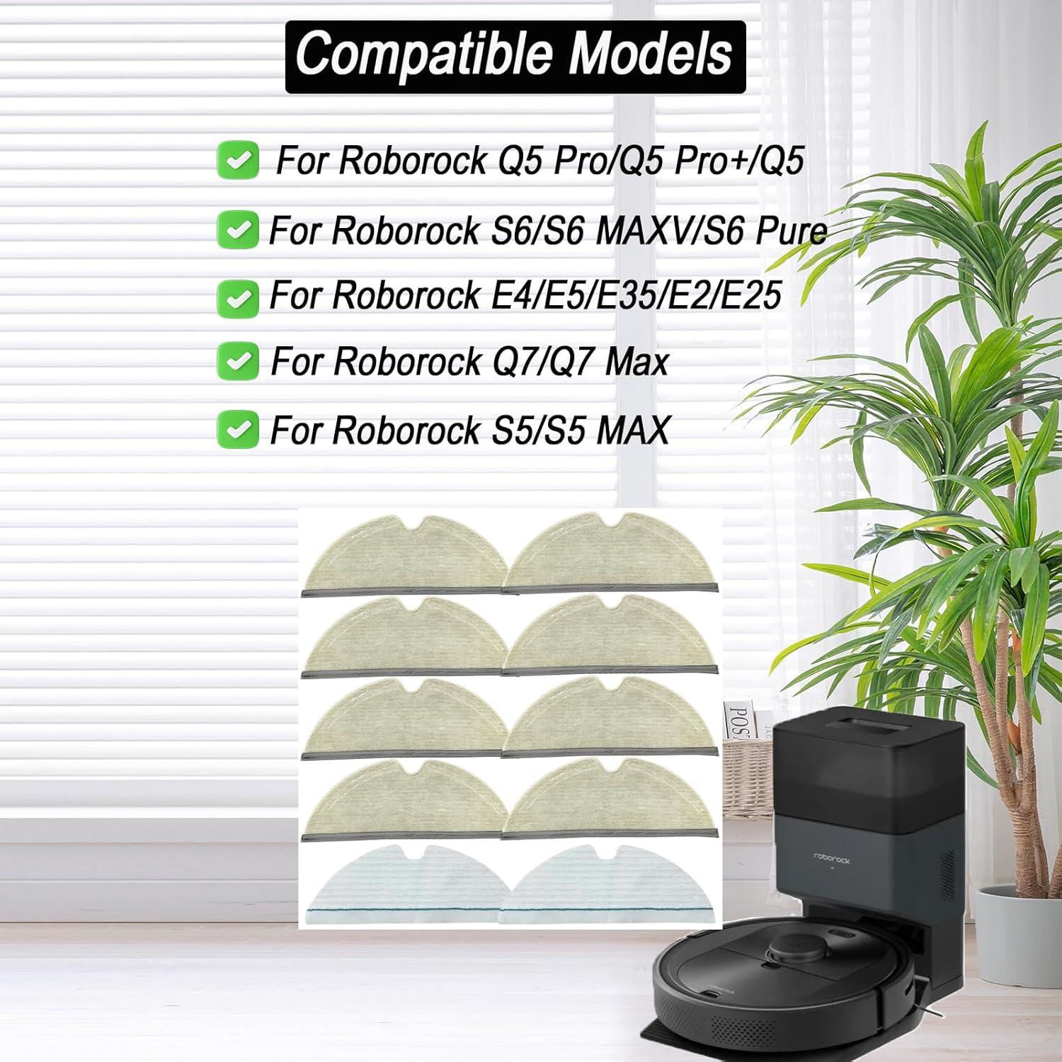 Pad de Mopa Reutilizable Frexusuent para Roborock Q5 Q7 S5 S6