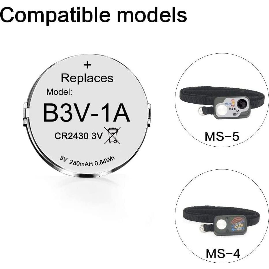 Baterías Litio Abeden B3V 1A para Collares MS-4 y MS-5