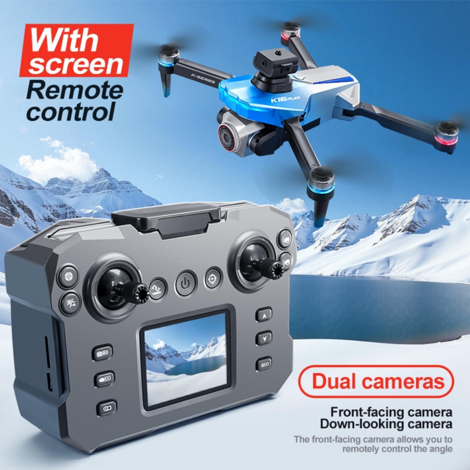 Drone EcuFlyAi K16MAX con Pantalla y Doble Cámara 720p