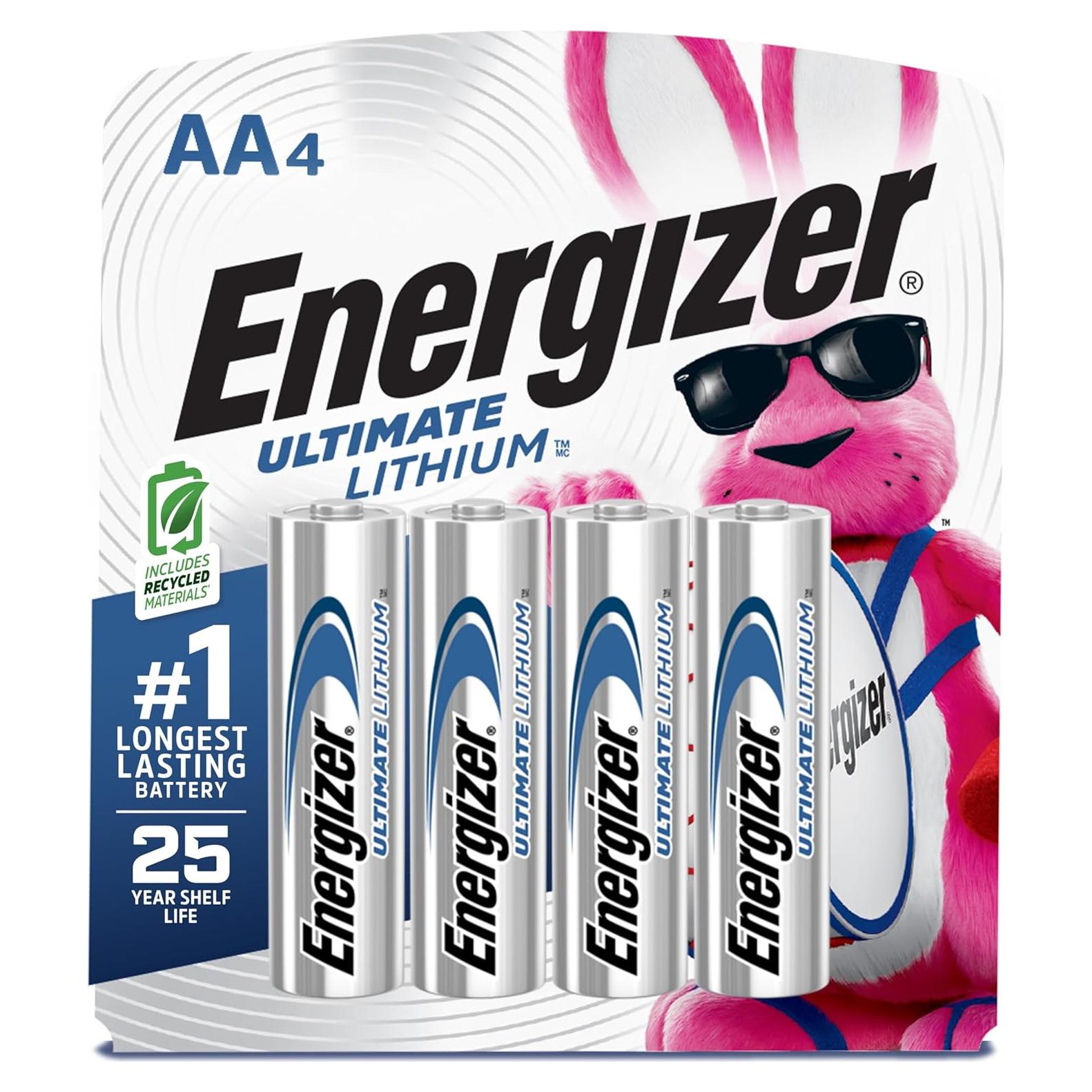 Baterías AA Energizer Ultimate Litio 4 Piezas Duraderas