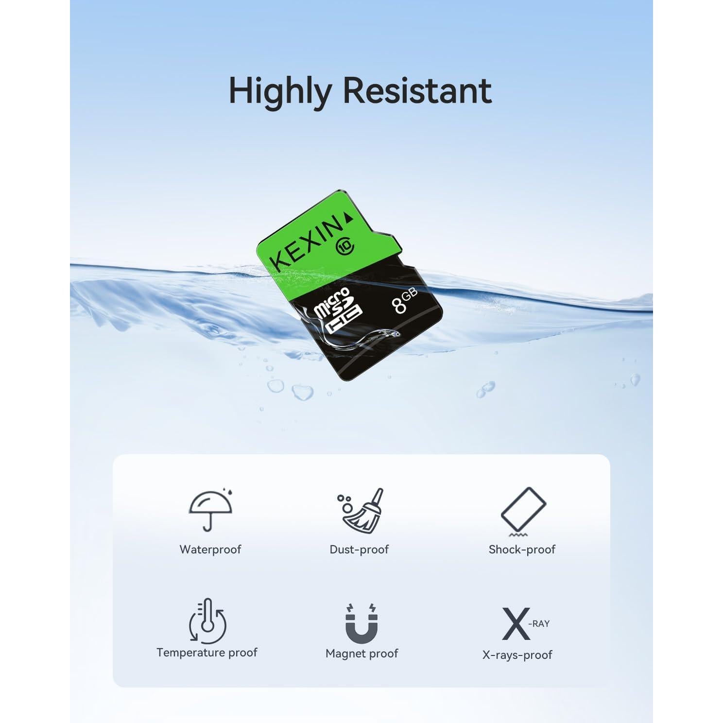 KEXIN 8GB Micro SD Cards Bulk with SD Adapter microSDHC Memory Card UHS-I C10 20Pack Micro SD Cards Multipack Full HD TF Card for Smartphone Tablet Dash Cam Drone 8G 20Pack