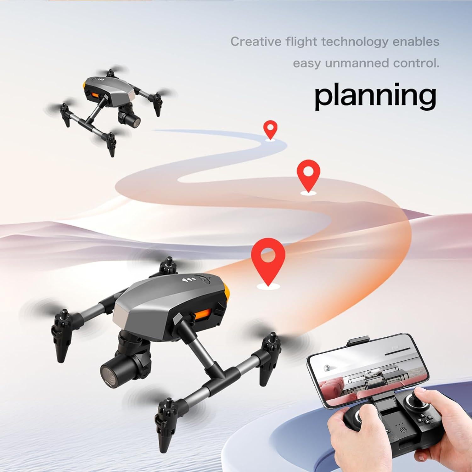 Dron Plegable Mcokoe XD1 con Doble Cámara 1080P HD