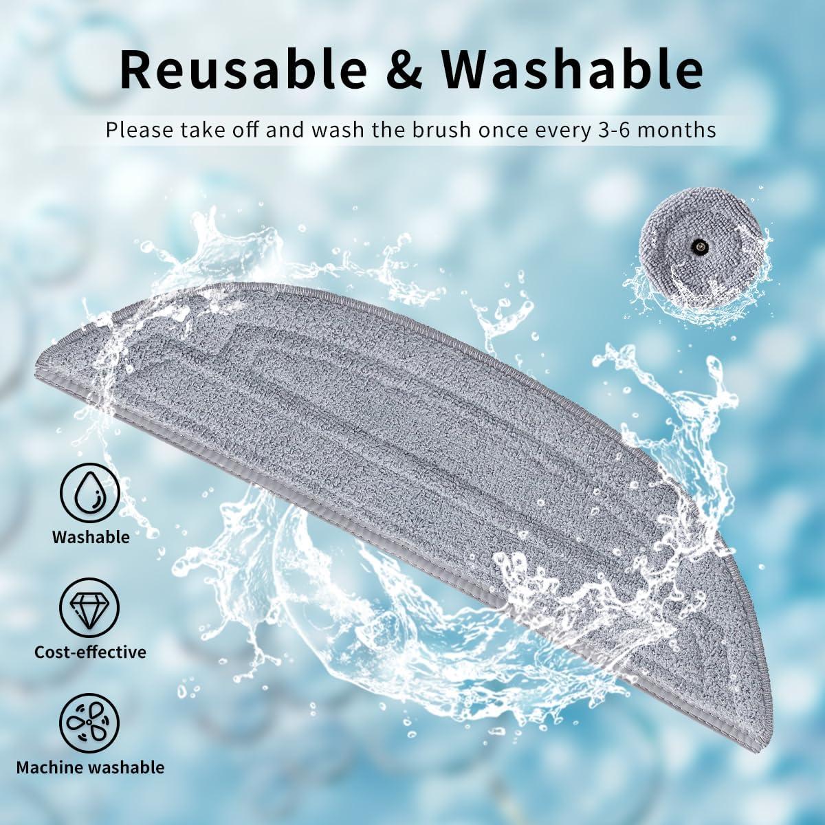 Paquete de 4 paños de microfibra Rrochio para Roborock S8 MaxV Ultra