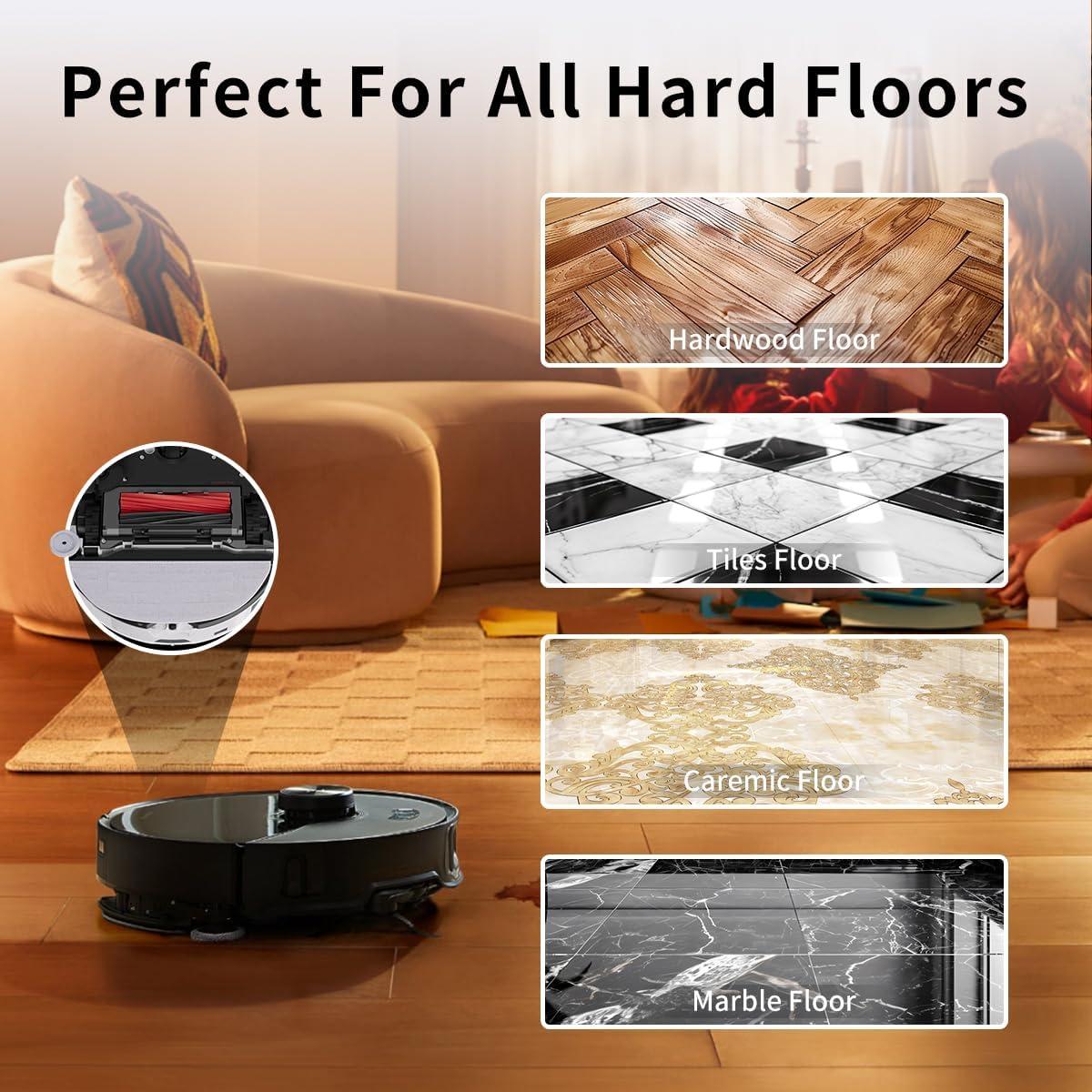 Paquete de 4 paños de microfibra Rrochio para Roborock S8 MaxV Ultra